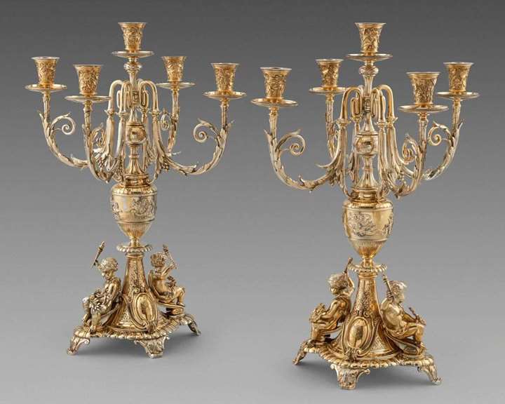 A Fabulous Pair of 19th Century Candelabra